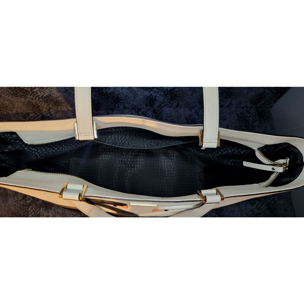 Kate Spade On Pointe Large Swan Tote Black And White Swans 10" Strap Gray Clean - Picture 15 of 16